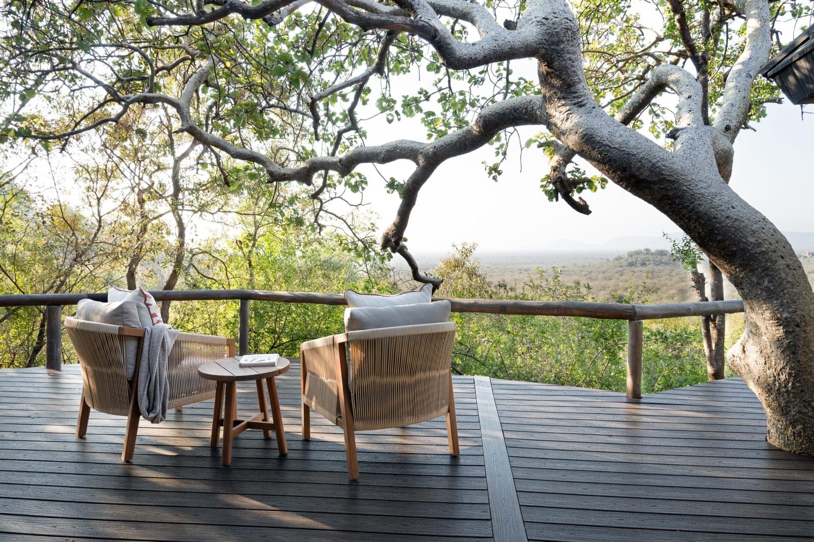 A private suite deck overlooking the Madikwe plains at Madikwe Hills.